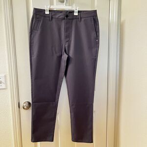 Vuori Cascade Tech Chino Pants Charcoal Gray Water-Resistant Men's Size 36 NWOT